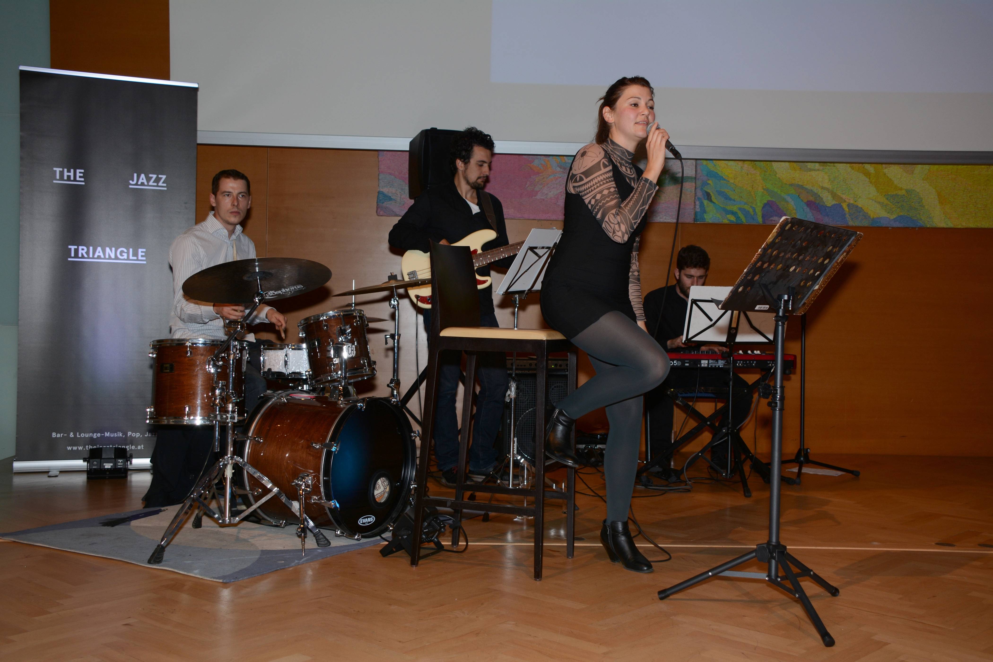 Die Band "The Jazz Triangle" mit Heidi Erler sorgte mit ihrer Musik für die richtige Atmosphäre. © LPD Gruber